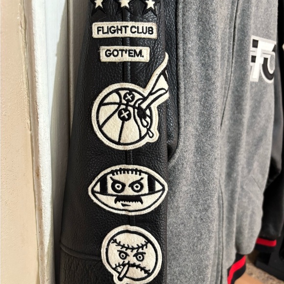 Mitchell & Ness FLIGHT CLUB WOOL AND LEATHER BOMBER JACKET. - Picture 9 of 16